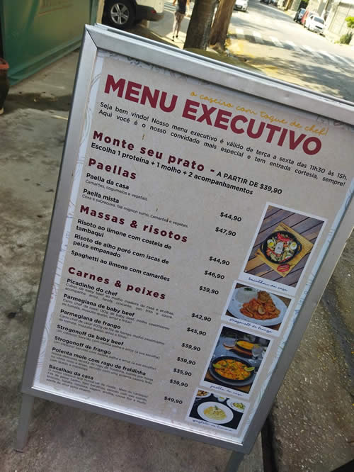Restaurante La Pella - Menu Executivo